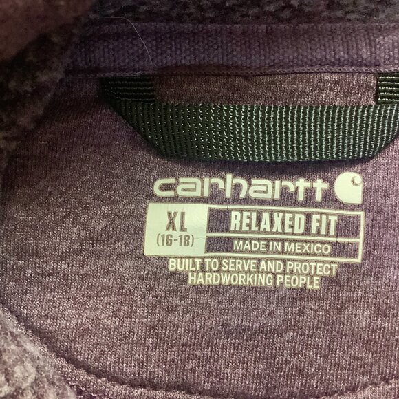 Carhartt Hoodie Xl Relaxed Fit Magenta Color - Picture 7 of 10